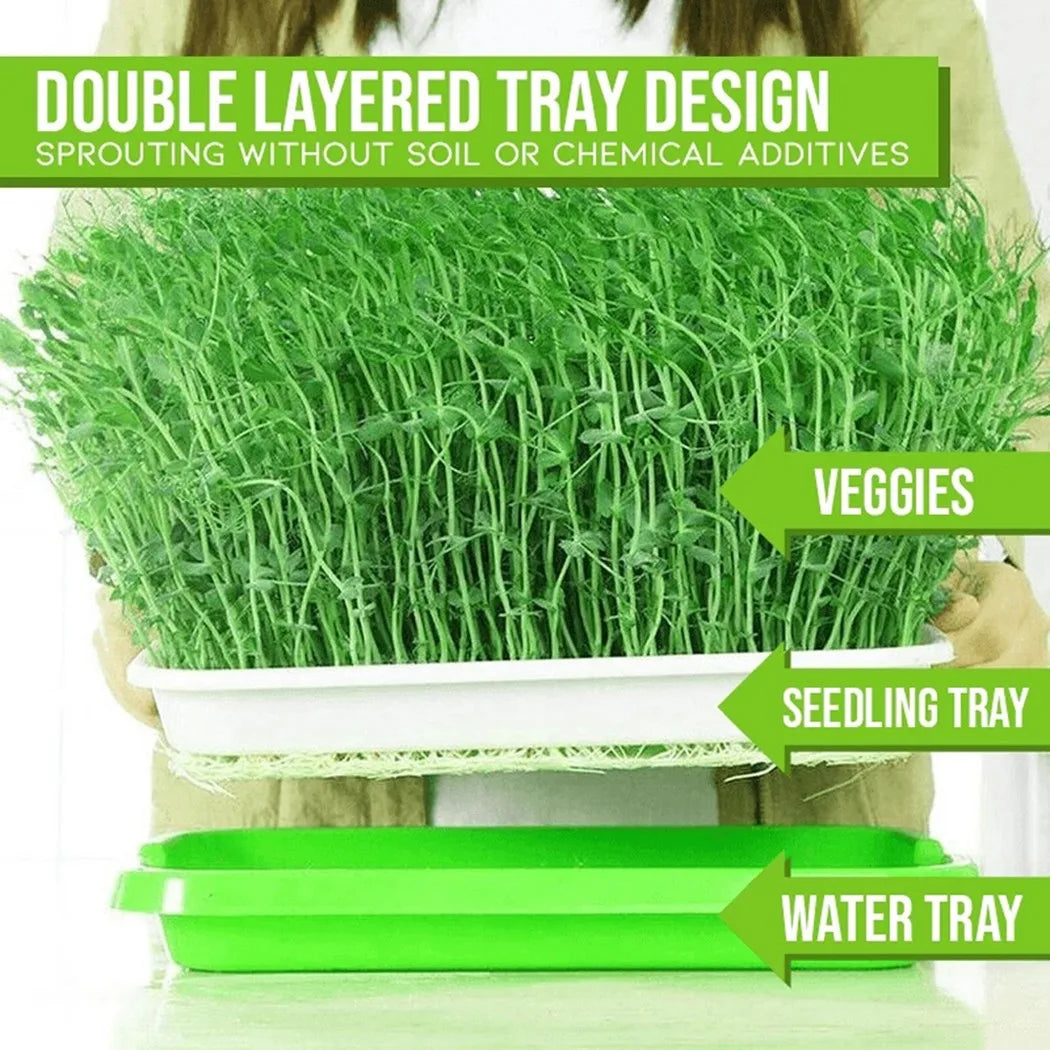 Microgreens Sprouter Tray Hydroponic / Sprouting Tray for Sprout Horticultural Hydroponic Systems Tray Garden Nursery Potted