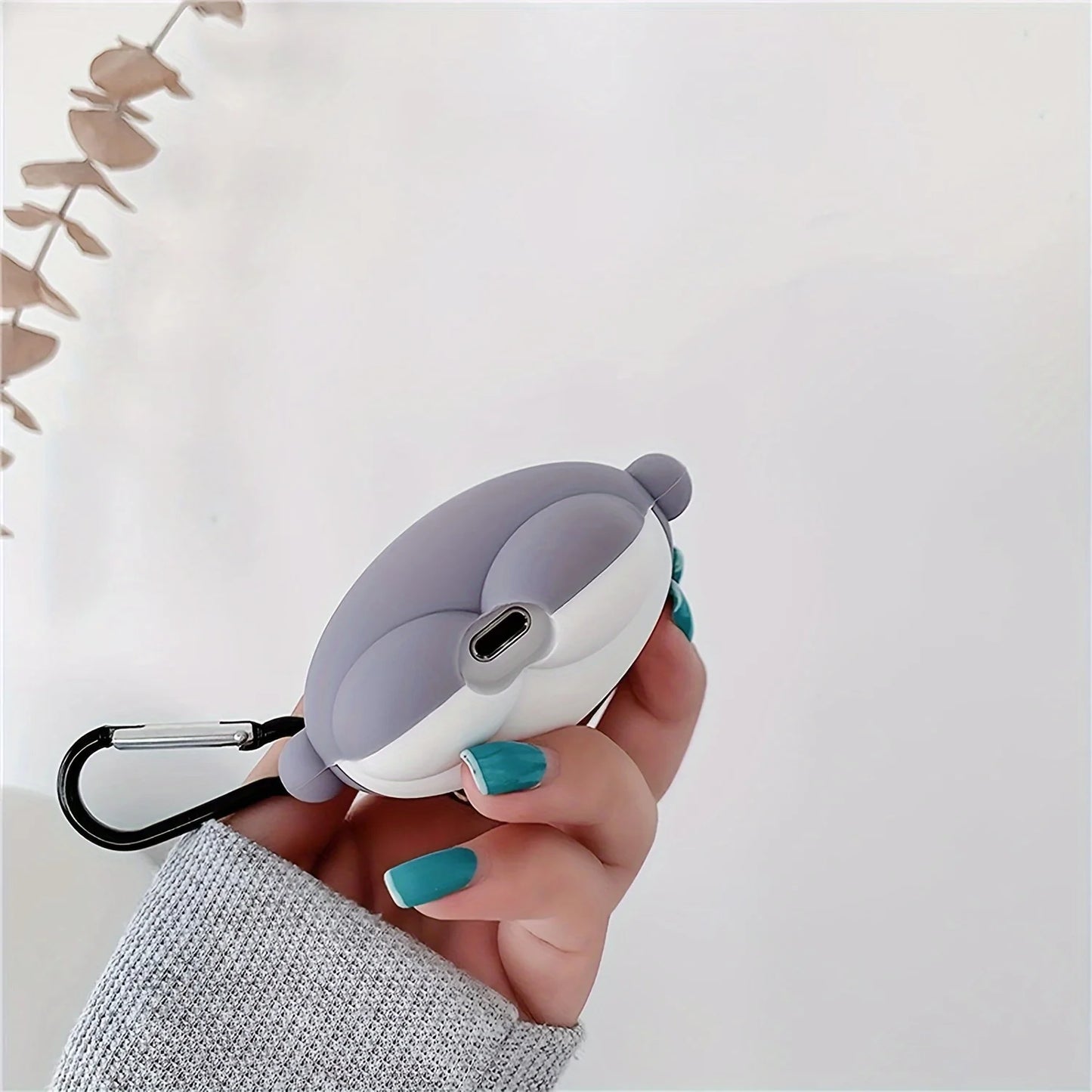 3D Cute Cartoon Shark Shape Soft Silicone Wireless Earphone Case for Airpods 1/2/3/Pro