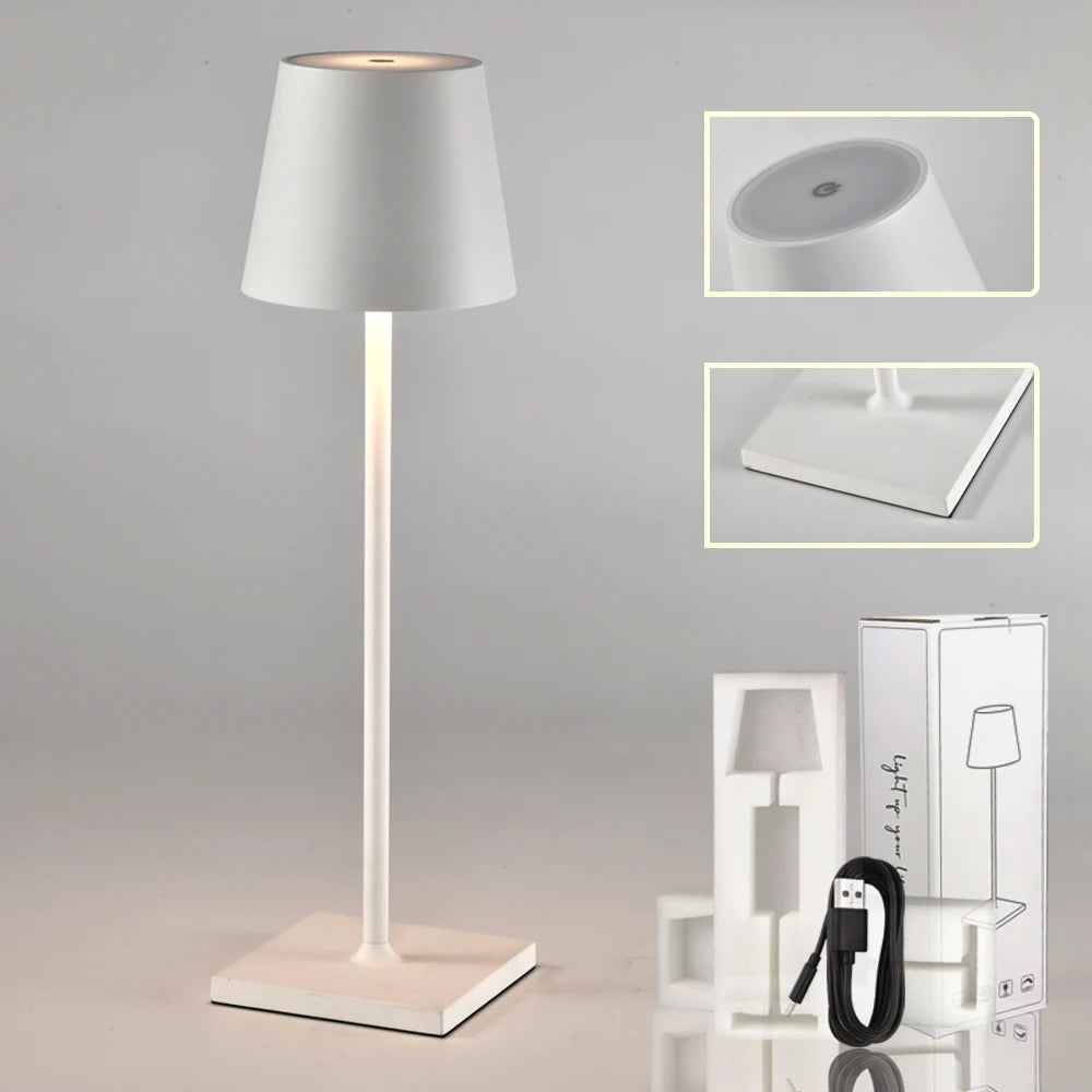 USB Hotel Led Rechargeable Table Lamp Cordless Table Lamp Restaurant Bar Hotel Acrylic Crystal Art Table Lamp