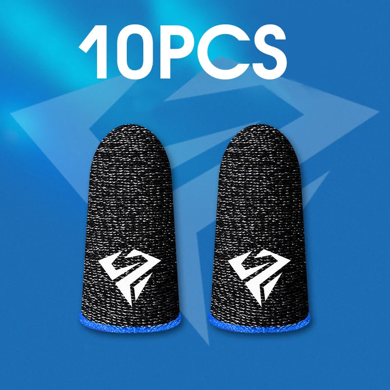 10Pcs Mobile Game Fingertip Gloves for PUBG Gamer Sweatproof Anti-Slip Touch Screen Finger Sleeve Breathable Gaming Finger Cover