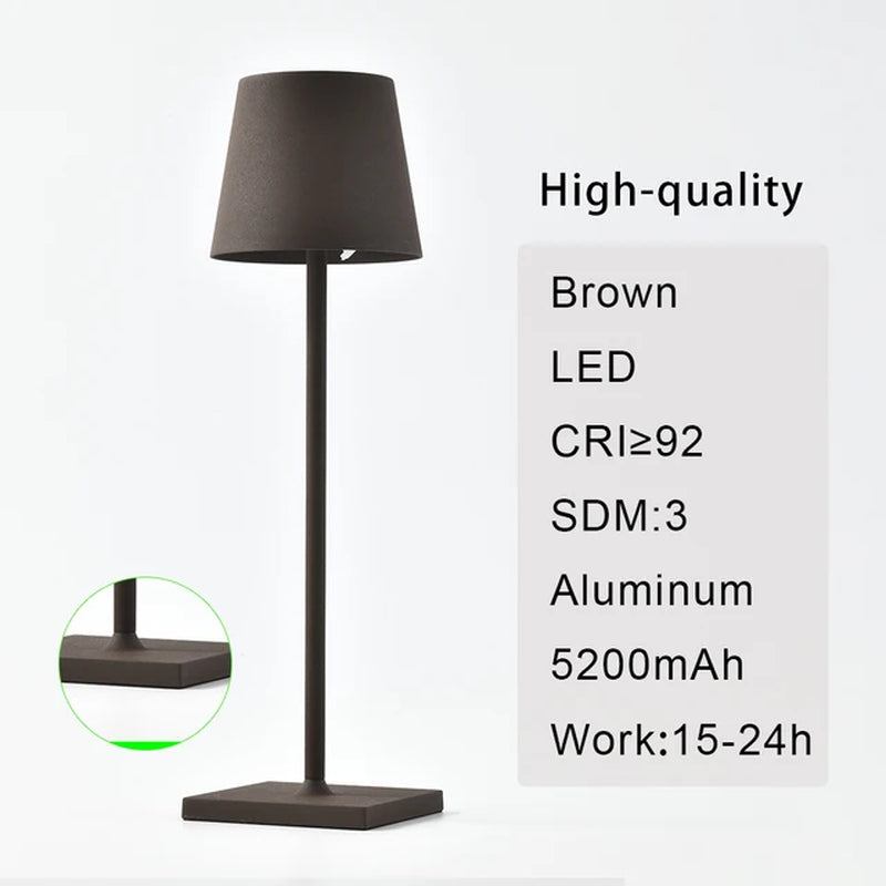 USB Hotel Led Rechargeable Table Lamp Cordless Table Lamp Restaurant Bar Hotel Acrylic Crystal Art Table Lamp