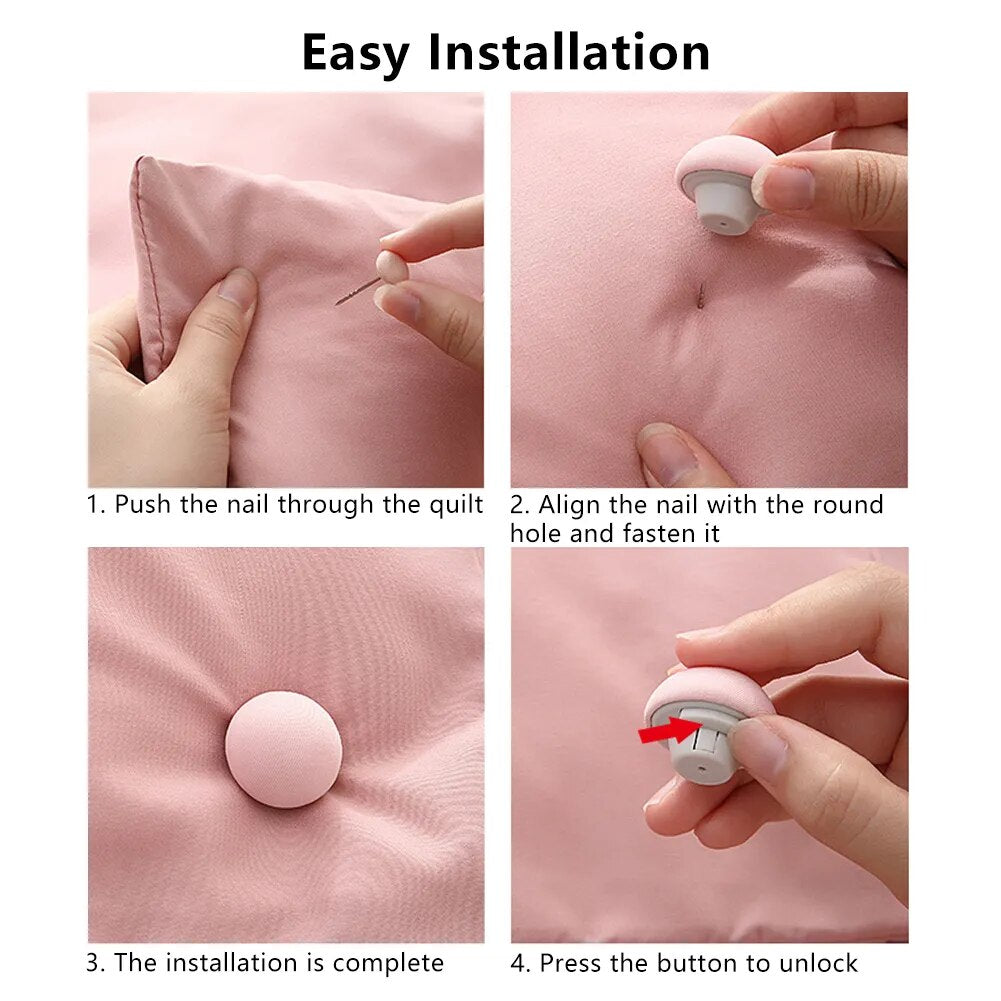 4-16 Pcs Bedsheet Quilt Clip Anti-Slip Blanket Buckles Duvet Cover Fastener Clip One Key to Unlock Quilt Holder Fixator Grippers