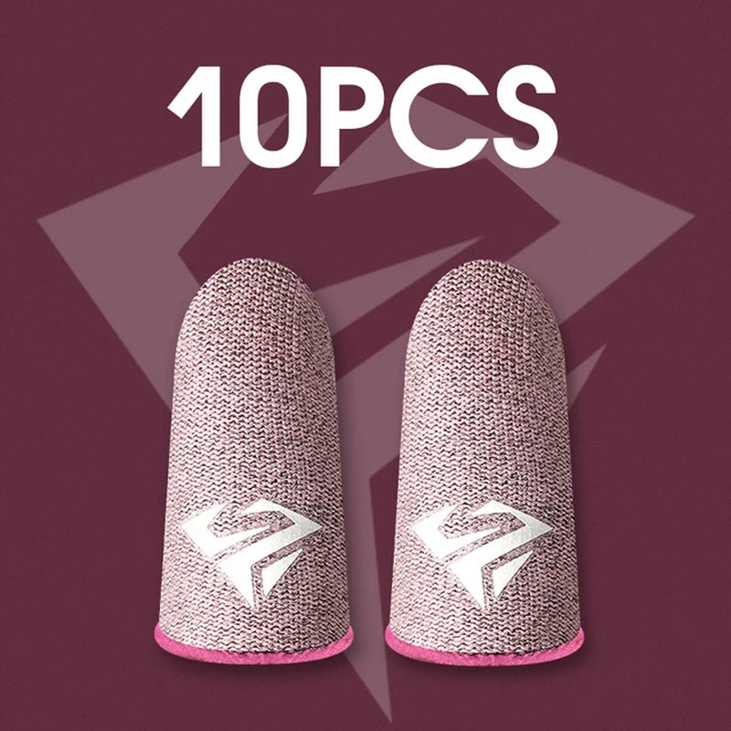 10Pcs Mobile Game Fingertip Gloves for PUBG Gamer Sweatproof Anti-Slip Touch Screen Finger Sleeve Breathable Gaming Finger Cover