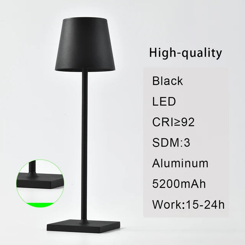 USB Hotel Led Rechargeable Table Lamp Cordless Table Lamp Restaurant Bar Hotel Acrylic Crystal Art Table Lamp